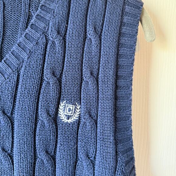 Chaps Youth Boys Navy Blue Sweater Vest V-Neck Large 14-16 - Picture 5 of 7